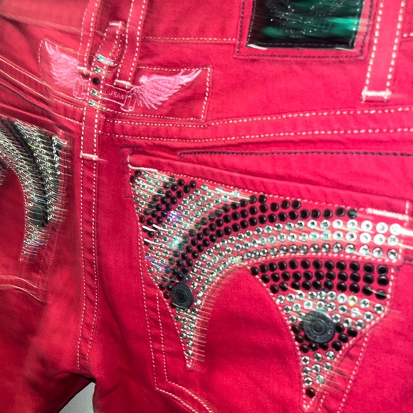 Robins Jeans white and black bedazzled - Picture 4 of 10